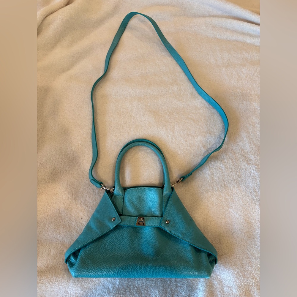 Akris Ai calf leather small top handle bag